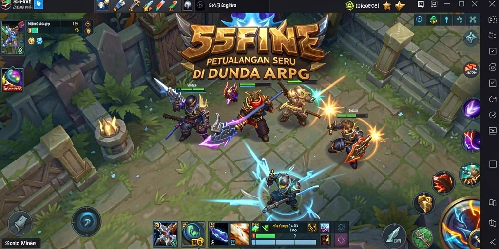 Tampilan gameplay 55FIVE yang menegangkan dan penuh aksi.