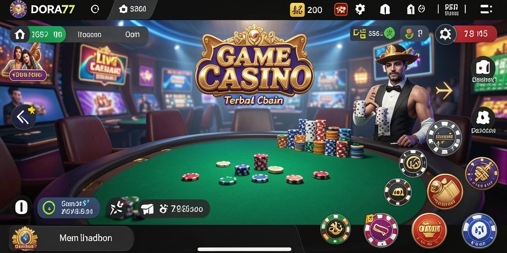 Tampilan gameplay DORA77 yang mengesankan di Live Casino.