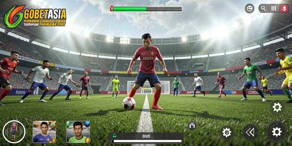 Screenshot GOBETASIA menampilkan aksi seru dalam olahraga.