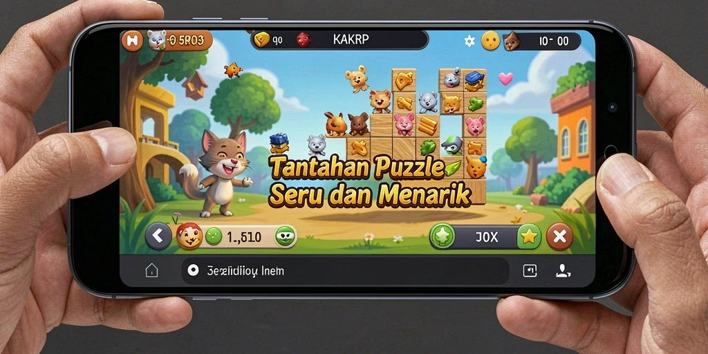 Screenshot KAKRP menampilkan gameplay Puzzle yang menantang dan menarik.