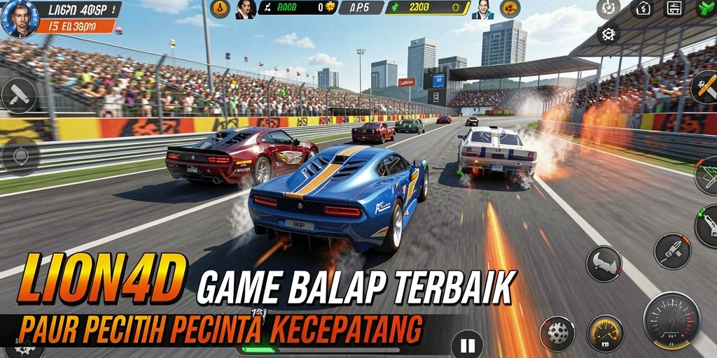 Gameplay LION4D yang seru dan kompetitif dalam balapan.