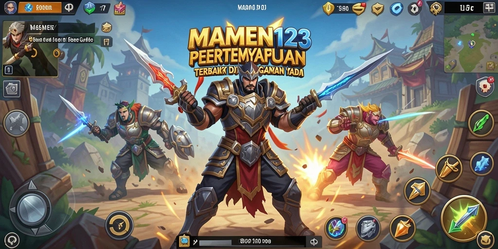 Tangkapan layar menunjukkan pertandingan Battle Royale yang mendebarkan di MAMEN123.